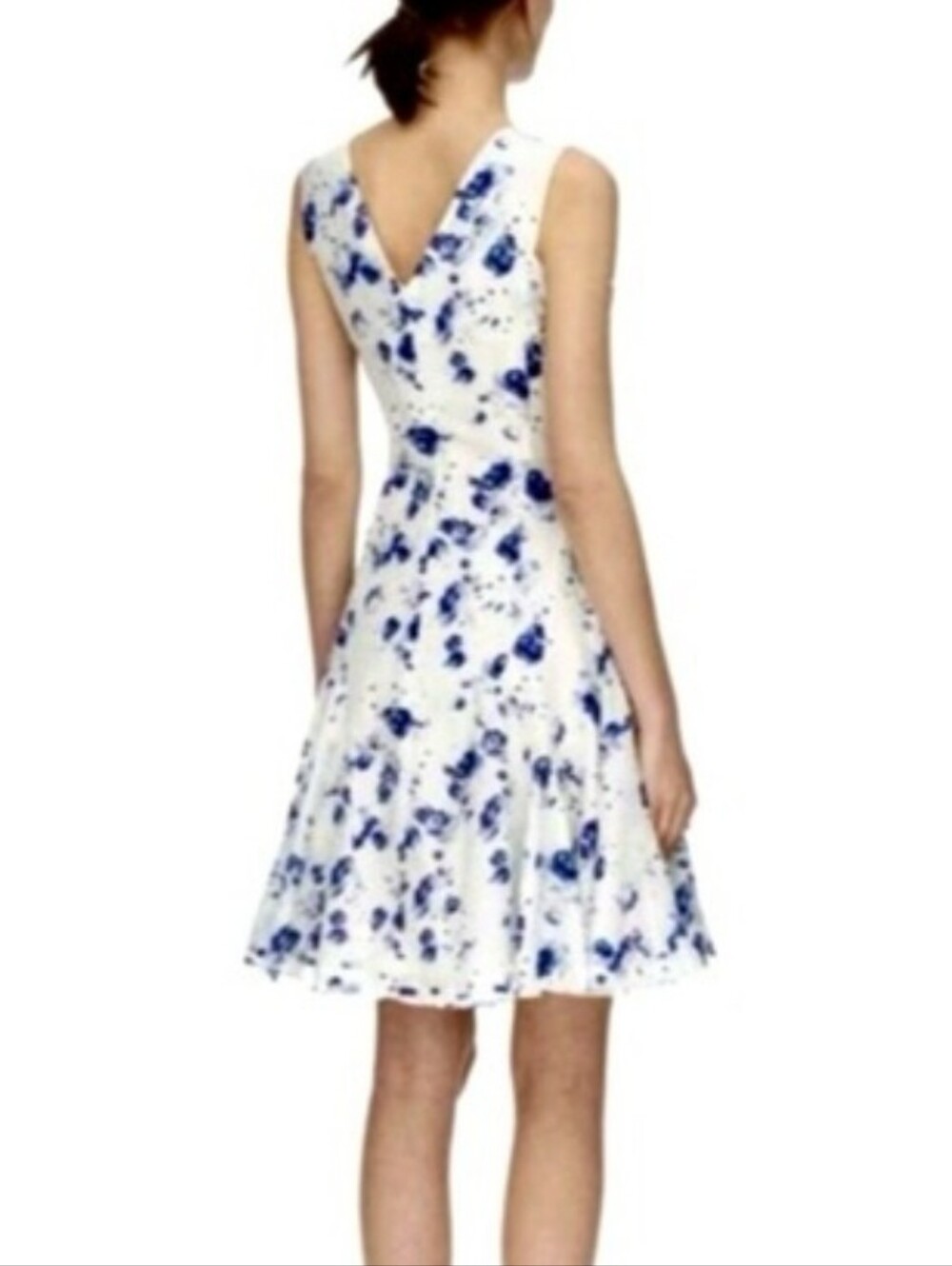 Rebecca Taylor Sleeveless Meteor Dress Blue White TieTag Size 6 - Picture 3 of 13